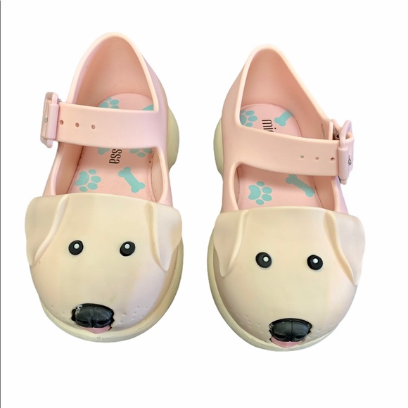 Mini Melissa Other - Mini Melissa pink puppy Mary Jane shoes. Sz 6